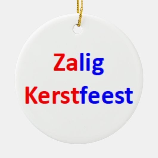 dutch zalig kerstfeest Ornament (Voorkant)