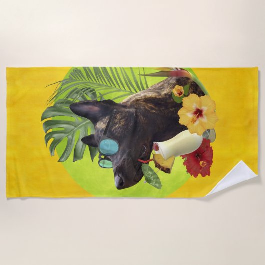 Dutchie Tropische Zomervibes Strandlaken (Voorkant)