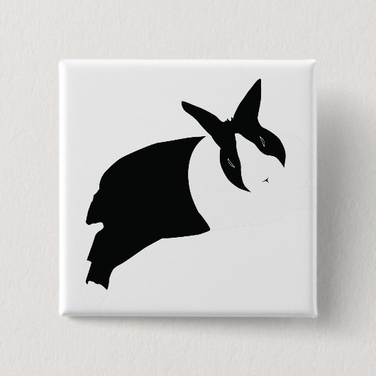 DUTCHIE VIERKANTE BUTTON 5,1 CM (Voorkant)