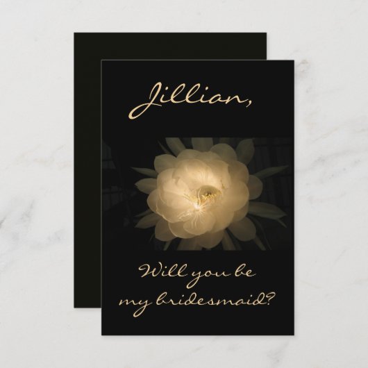 Dutchman's Pipe Cactus Flower Design Informatiekaartje (Voorkant / Achterkant)