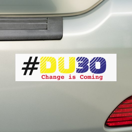Duterte DU30 bumpersticker (Op auto)