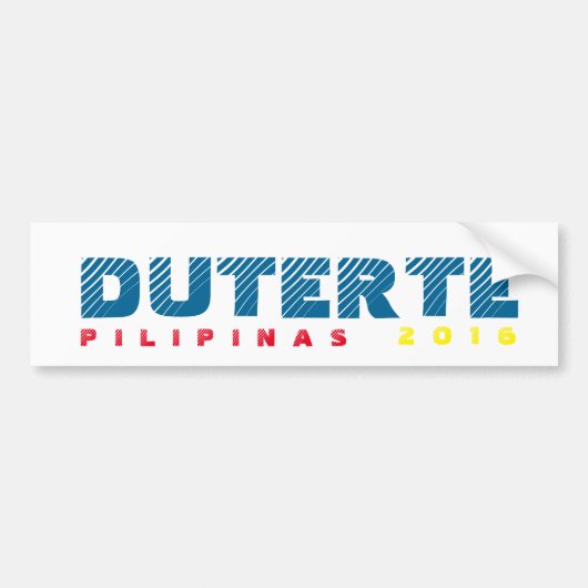 Duterte DU30-bumpersticker Bumpersticker (Voorkant)