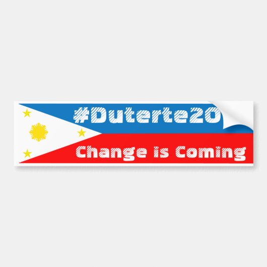 Duterte DU30-bumpersticker Bumpersticker (Voorkant)