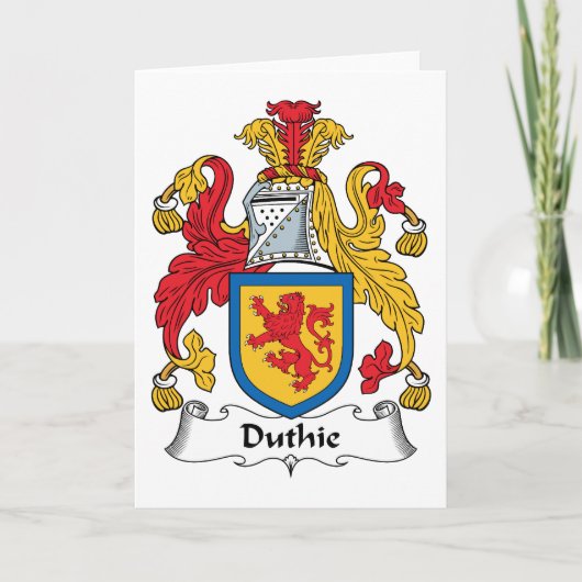 Duthie Family Crest Notitiekaartje (Voorkant)
