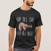 dutje de hele dag slapen de hele nacht slaperig di t-shirt (Voorkant)