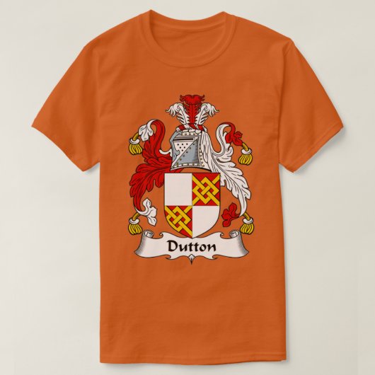 Dutton Coat of Arms Family Crest T-shirt (Design voorkant)