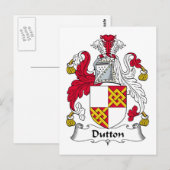 Dutton Family Crest Briefkaart (Voorkant / Achterkant)