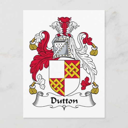 Dutton Family Crest Briefkaart (Voorkant)