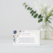 Duty Blue Blush Pink Floral, neem een recept mee Informatiekaartje (Staand voorkant)