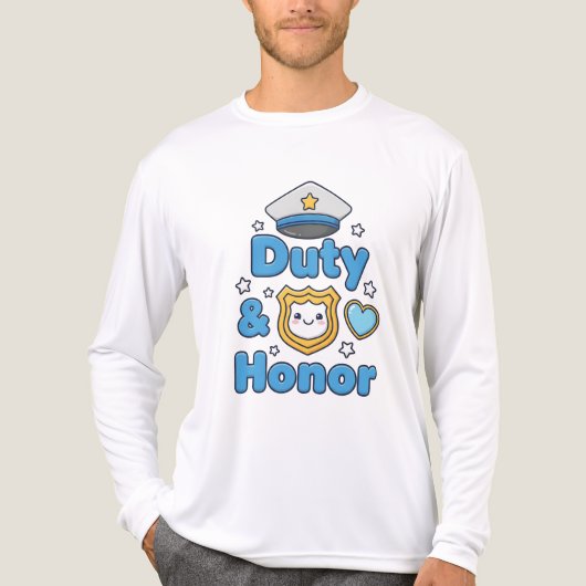 Duty & Honor – Proud to Protect Tri-Blend Shirt (Voorkant volledig)