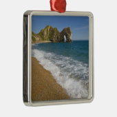 Duur deur, Lulworth Cove, Jurassic Coast, 2 Metalen Ornament (Rechts)