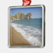 Duur deur, Lulworth Cove, Jurassic Coast, 2 Metalen Ornament (Links)