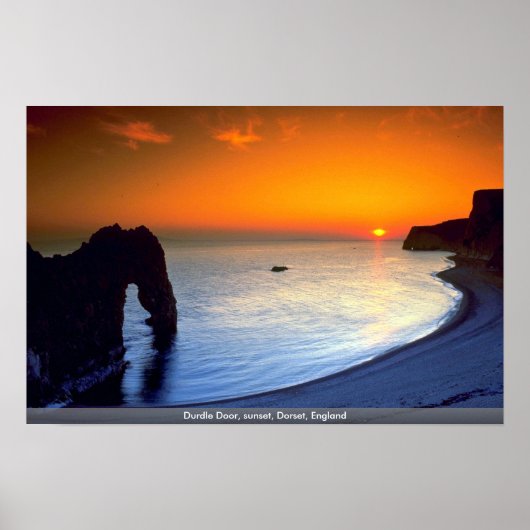 Duur deur, zonsondergang, Dorset, Engeland Poster (Voorkant)