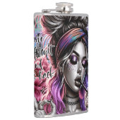 Duur en moeilijk praat terug brutale mevrouw baas heupfles (Rechts)