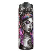 Duur en moeilijk praat terug brutale mevrouw baas thermosbeker (Voorkant)