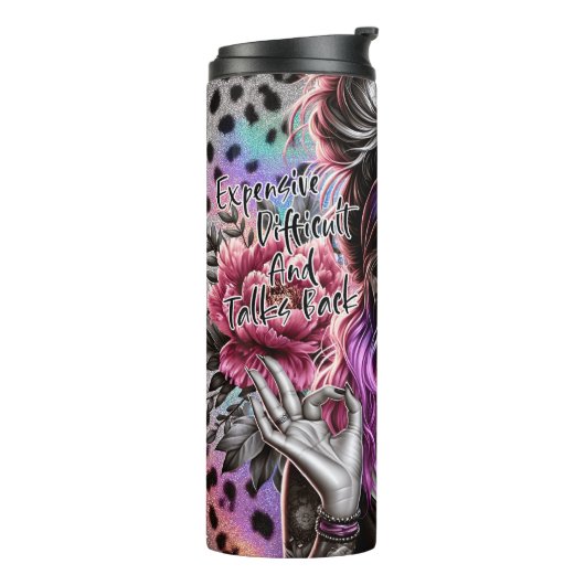 Duur en moeilijk praat terug brutale mevrouw baas thermosbeker (Gedraaid links)