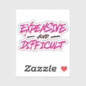 Duur en moeilijk sticker (Vel)