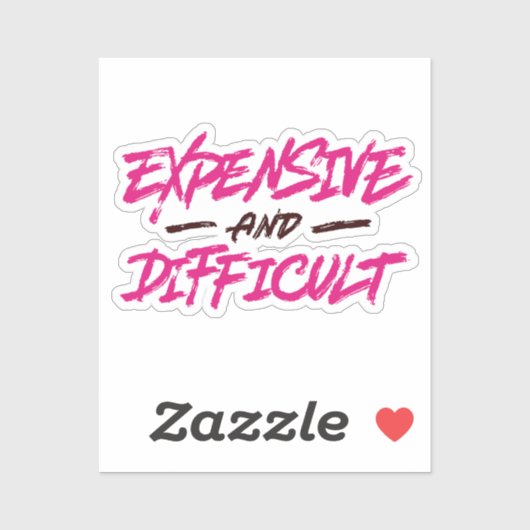 Duur en moeilijk sticker (Vel)