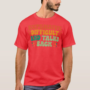 Duur moeilijk en gesprek terug 3 t-shirt
