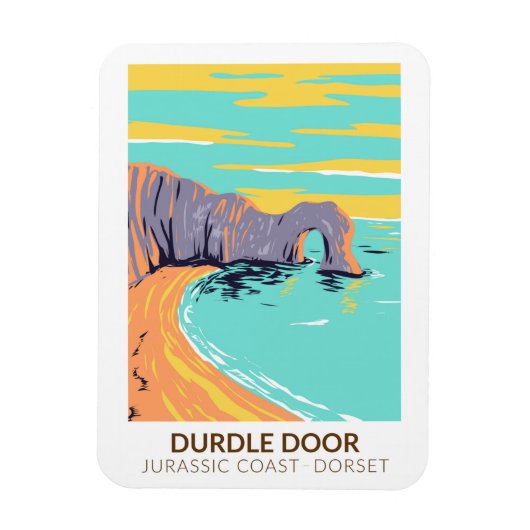Duur van de Jurassic-kust in Dorset England Magneet (Verticaal)