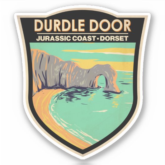Duur van de Jurassic-kust in Dorset England Sticker (Voorkant)