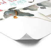 Duur van de koe Apart boerderijdieren Barnyard Bir Poster (Hoek)