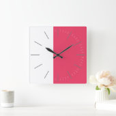 DUUR| wit en kleur Vierkante Klok (Huis)