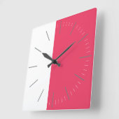 DUUR| wit en kleur Vierkante Klok (Hoek)