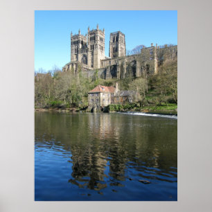 Duurham Cathedraal en Mill Poster