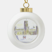 Duurham Cathedral bauble Keramische Bal Ornament (Voorkant)