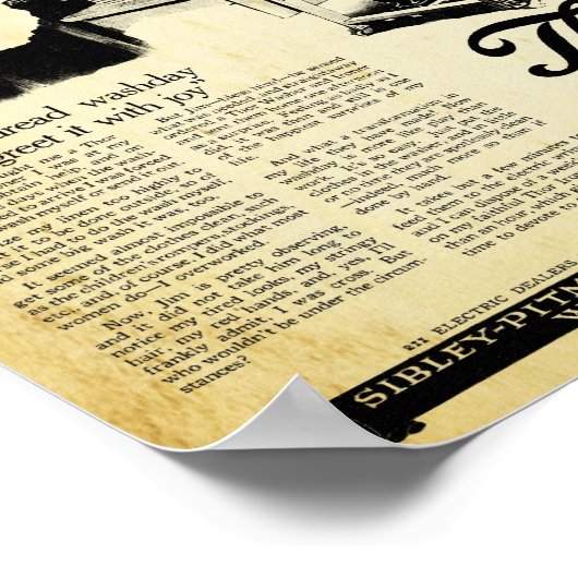  Duurmerk Elektrische wasmachine Afdrukken Poster (Hoek)