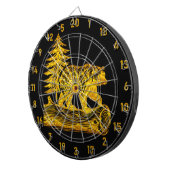 Duurzaam Beren dartbord met gouden accenten (Voorkant Rechts)