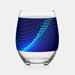 duurzaam blauw wijnglas zonder voet