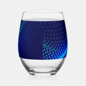 duurzaam blauw wijnglas zonder voet (Rechts)