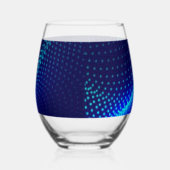 duurzaam blauw wijnglas zonder voet (Links)