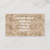Duurzaam digitaal militair patroon visitekaartje (Achterkant)