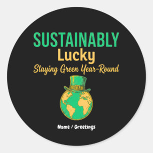 Duurzaam Gelukkig Aarde Milieuvriendelijk Groen Le Ronde Sticker