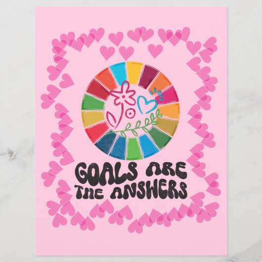 Duurzaam leven gids – Minimalistische Global Goals Flyer (Voorkant)