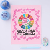 Duurzaam leven gids – Minimalistische Global Goals Flyer (Enkel)