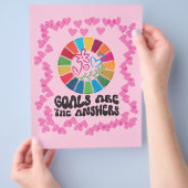 Duurzaam leven gids – Minimalistische Global Goals Flyer (Hand)