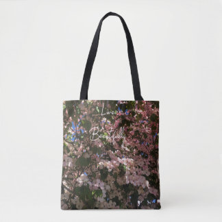 Duurzaam  Roze Bloemenportemonnee/ Tote Bag