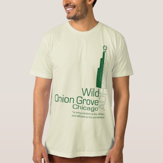 Duurzaam T-shirt voor de groei van wilde uien (Voorkant)