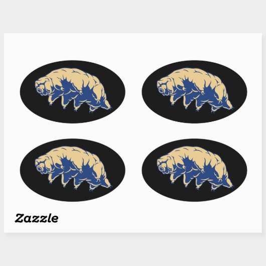 Duurzaam - Tardigrade Ovale Sticker (Vel)