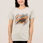 "Duurzaamheid begint hier bij T-shirt" Tri-Blend Shirt (Voorkant)