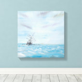 Duurzaamheid gevangen door het Antarctische ijs. S Canvas Afdruk (Insitu (Houten vloer))