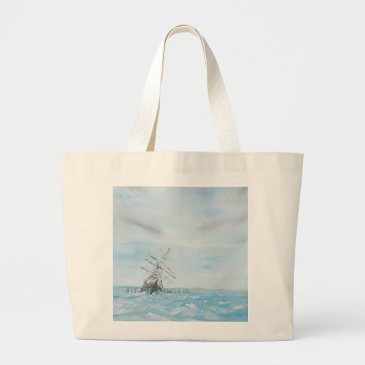 Duurzaamheid gevangen door het Antarctische ijs. S Grote Tote Bag (Voorkant)