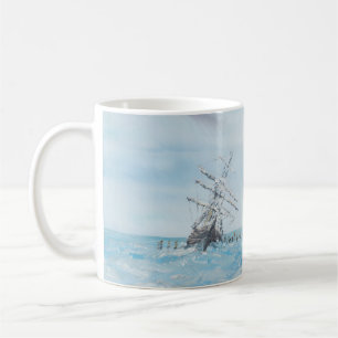 Duurzaamheid gevangen door het Antarctische ijs. S Koffiemok