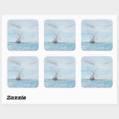 Duurzaamheid gevangen door het Antarctische ijs. S Vierkante Sticker (Vel)