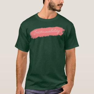 Duurzaamheid Nice cursief lettertype met rode acht T-shirt