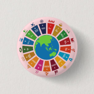 Duurzaamheidsdoelen Advocatuur Gemeenschapsactie Ronde Button 3,2 Cm